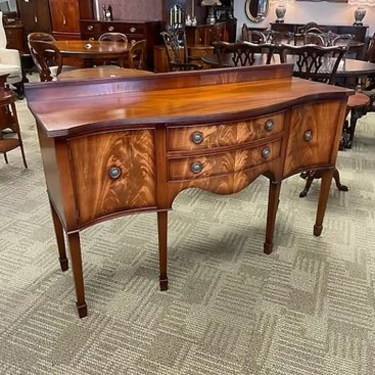 Beautiful mahogany bow front sideboard