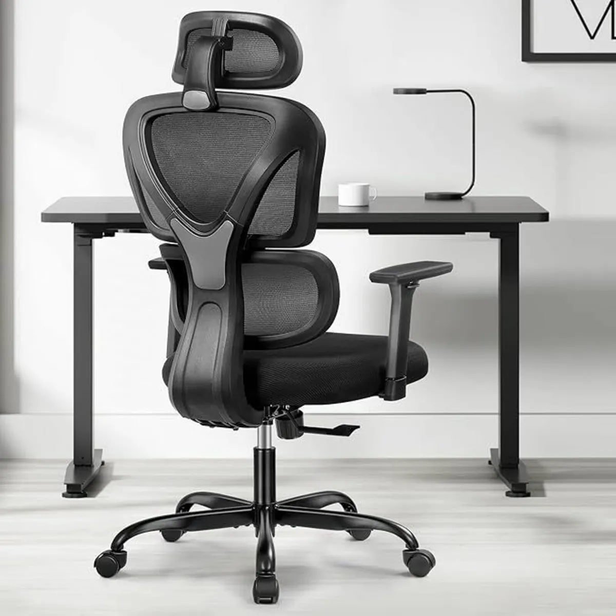 Office Chair Ergonomic Desk Chair Black 3D Armrest - Image 1