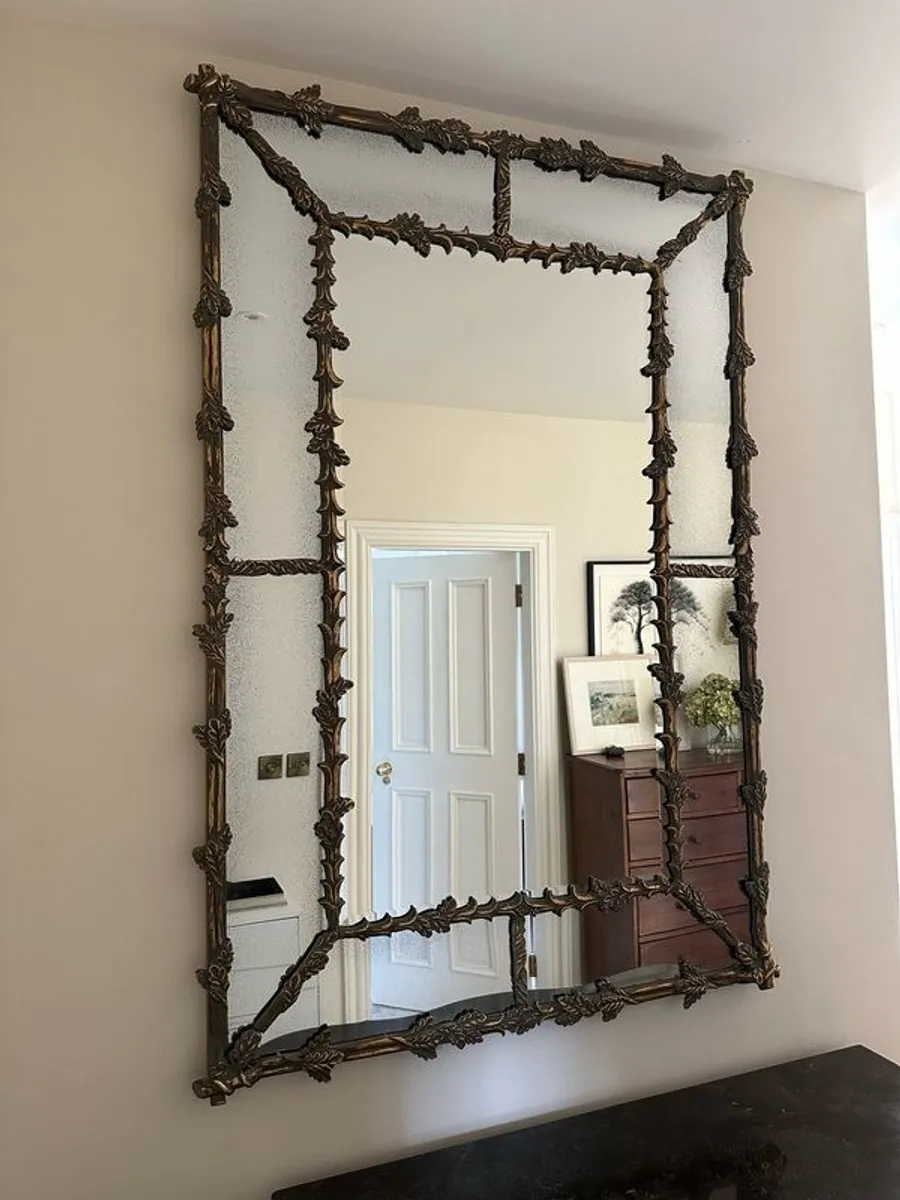 large gold decorative mirror - Image 2