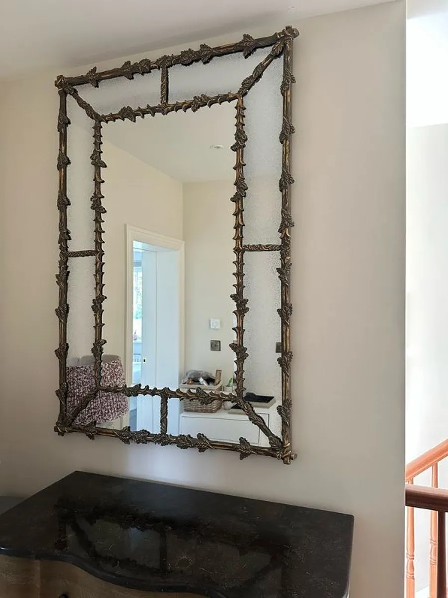 large gold decorative mirror - Image 4