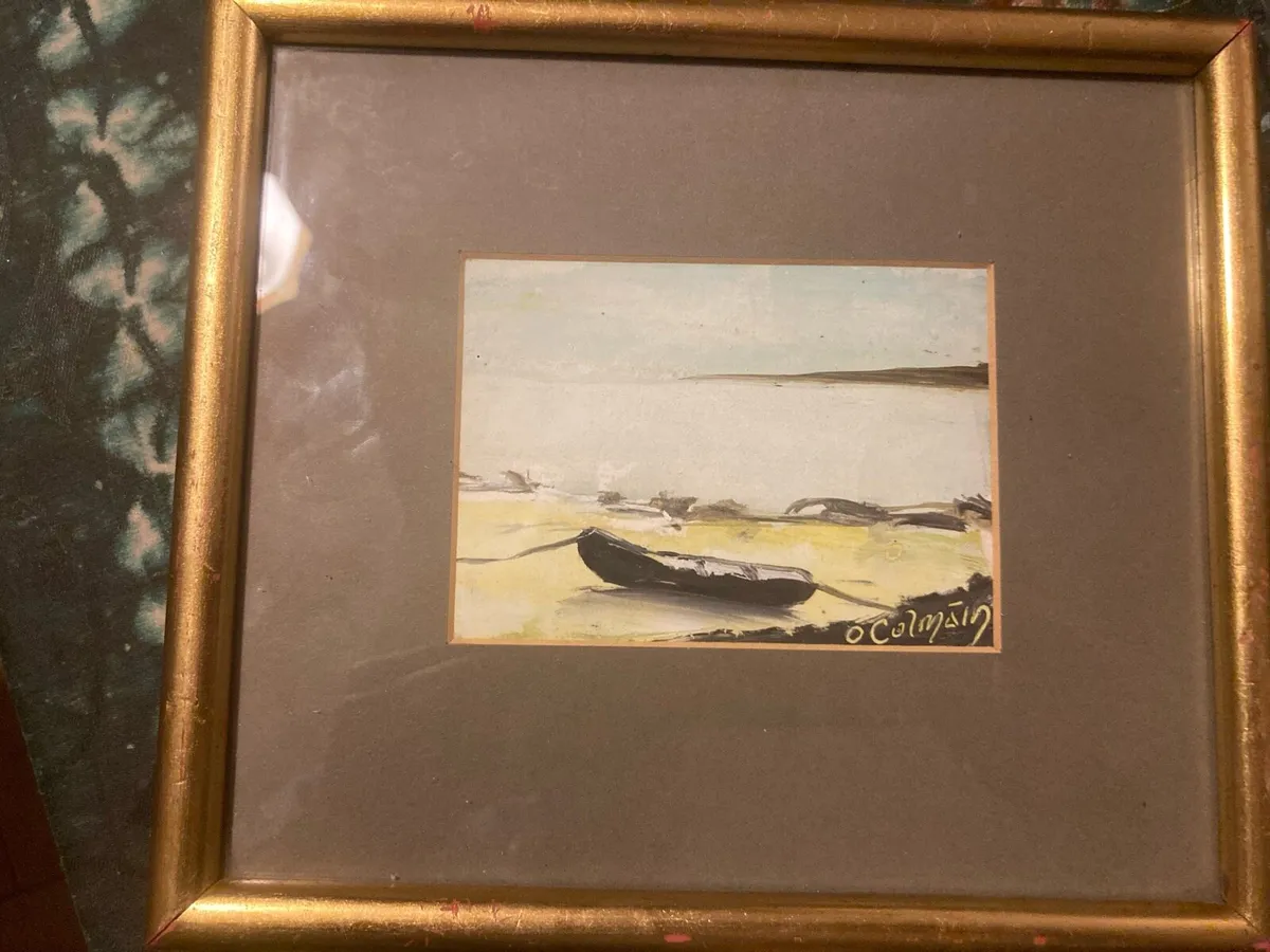 Seamus o colmain watercolour framed free postage - Image 1