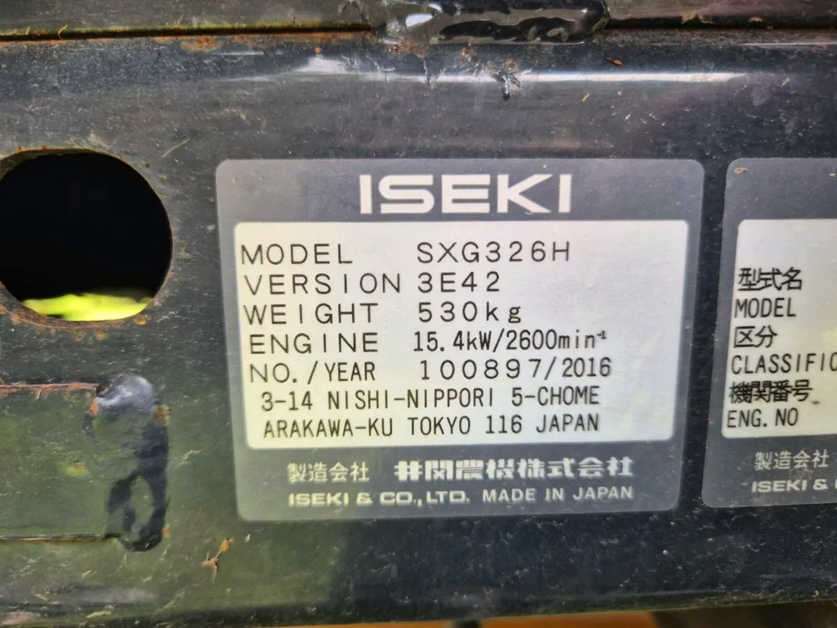 Iseki SXG 326 , LD, LAWNMOWER, 2016. 695hrs - Image 3