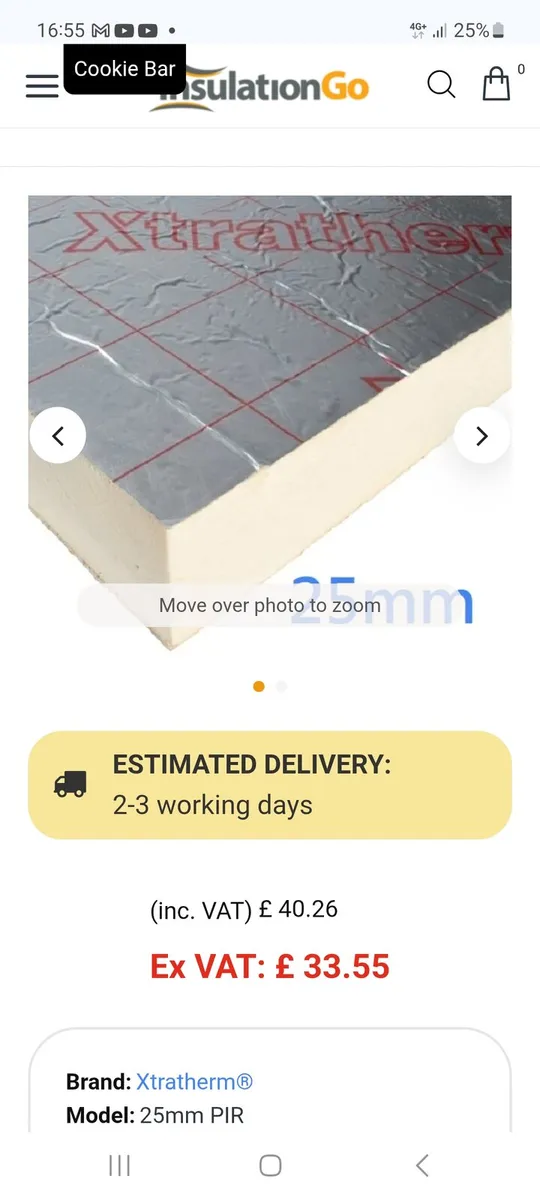 25mm Pir Insulation
