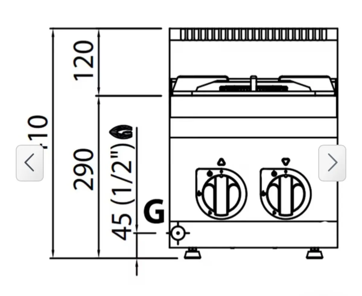Gas stove - 9,5 kW - 2 Burners - Image 2