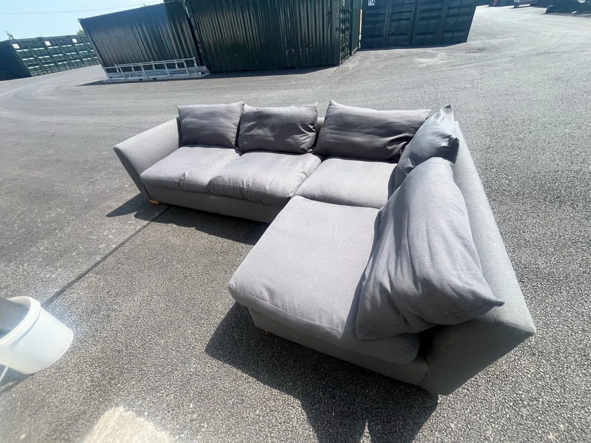 Large navy corner sofa set delivery available - Image 1