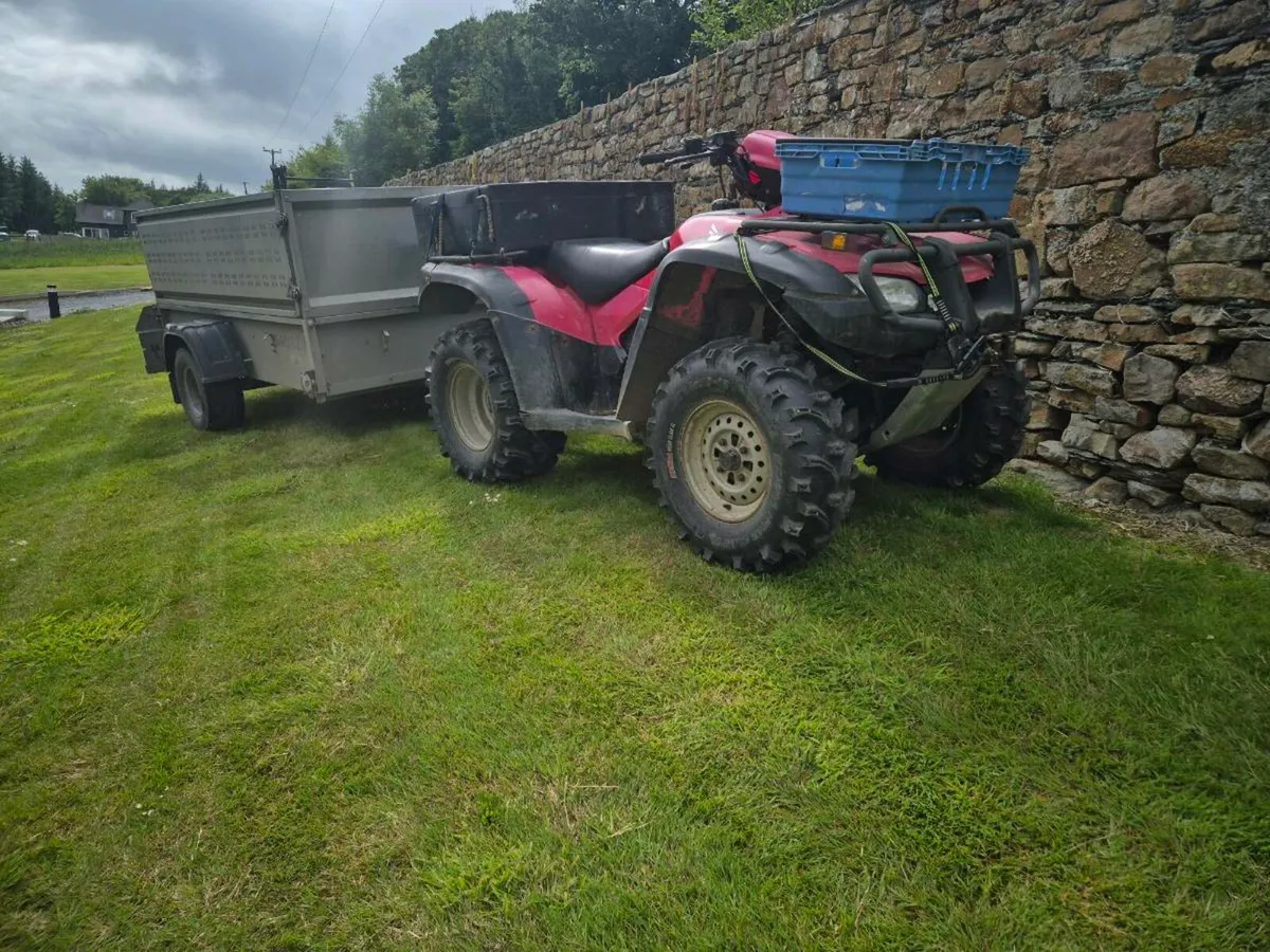 Honda 500 quad, 2010 and Nugent quad trailer - Image 1