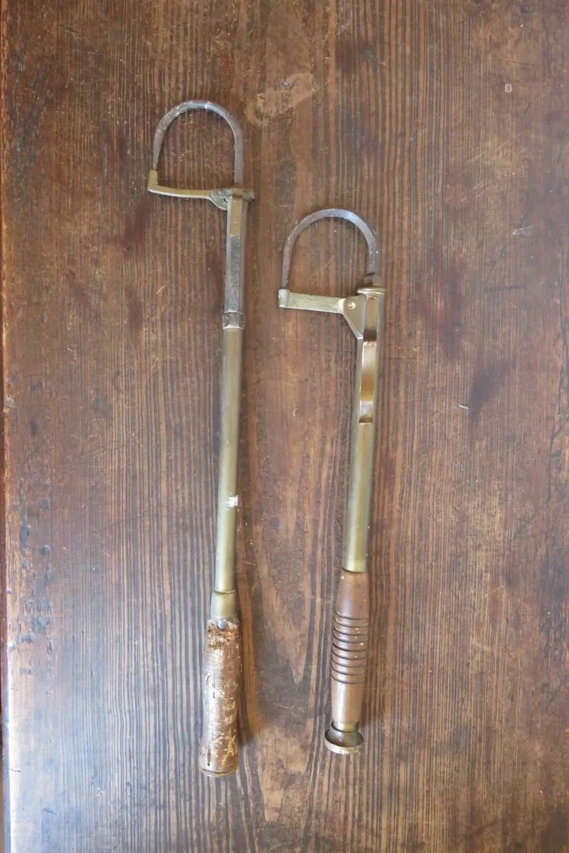2 victorian brass fishing gaffs - Image 3