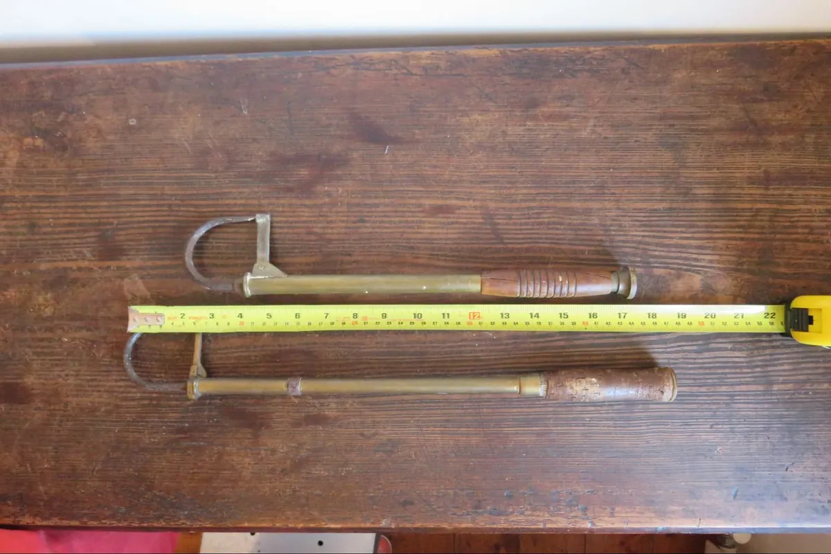 2 victorian brass fishing gaffs - Image 4