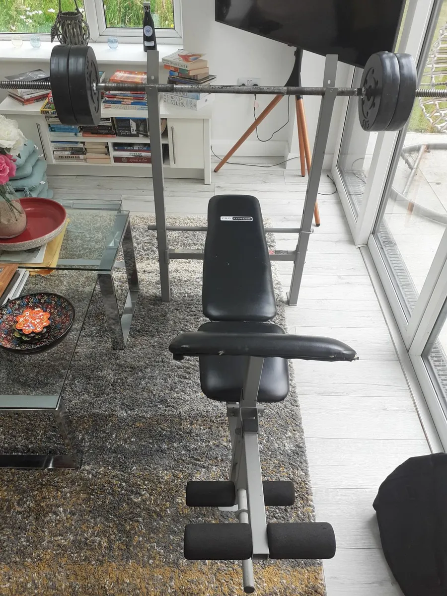 Bench Press / Squat Rack and Weights - Image 1
