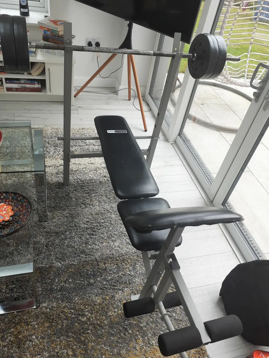 Bench Press / Squat Rack and Weights - Image 2
