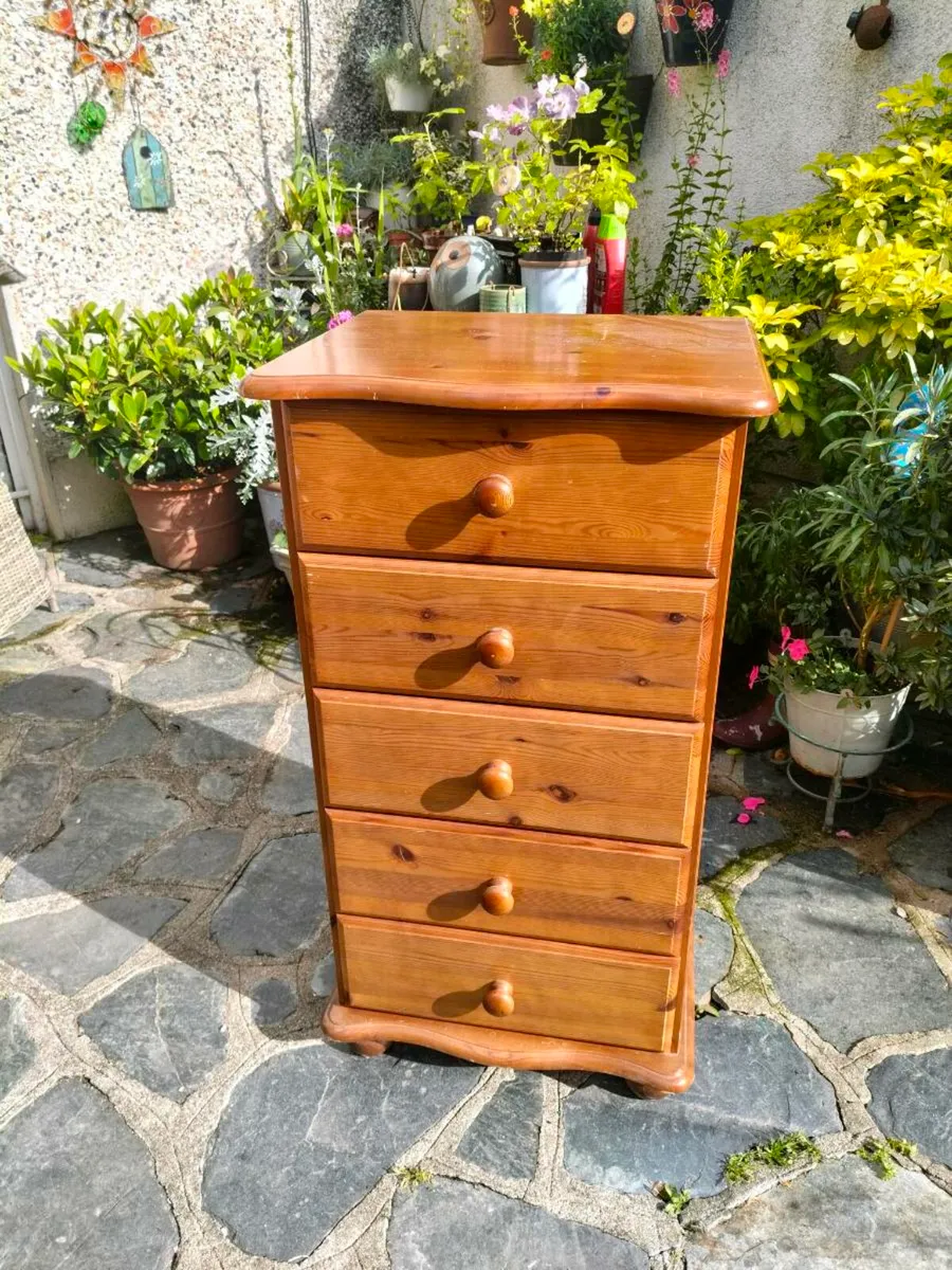 Tall boy.cabinet. solid wood. - Image 1