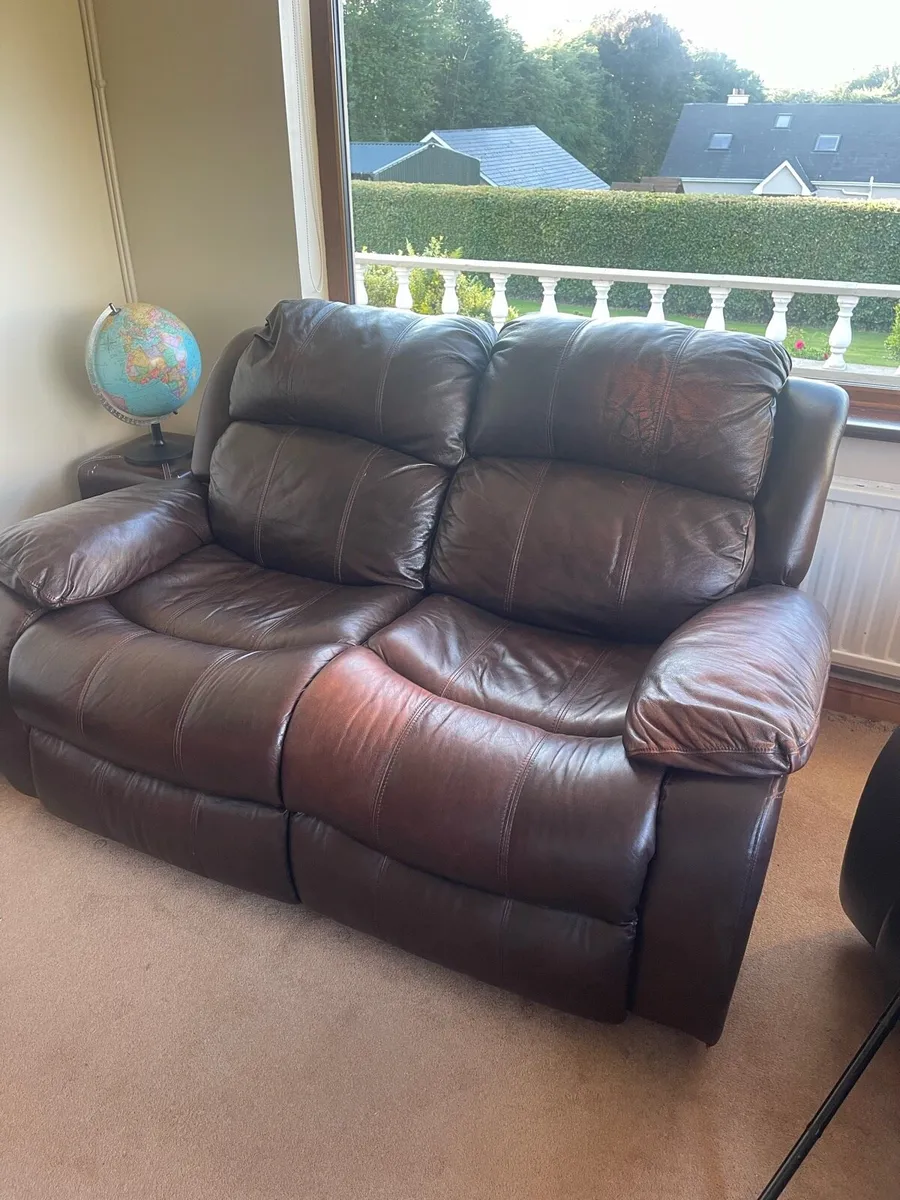 3 piece leather suite - Image 2