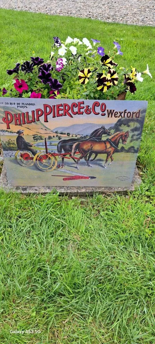 Large  pierce metal sign