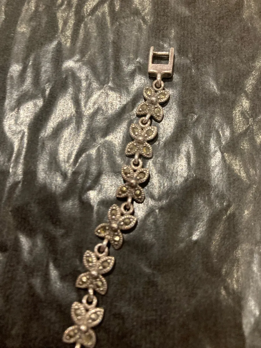 Sterling Silver & marcasite bracelet - Image 4