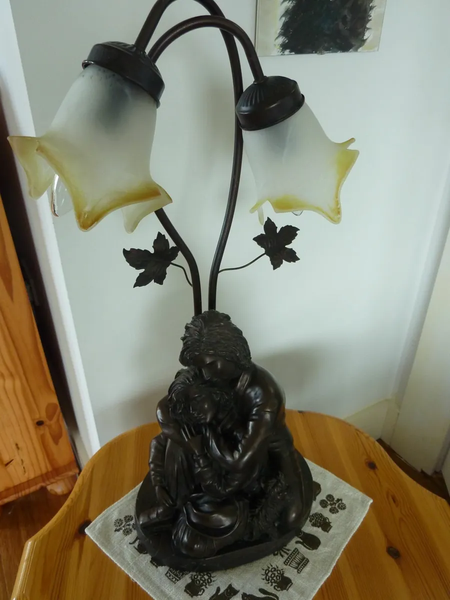 Bronze figurine lamp - Image 4