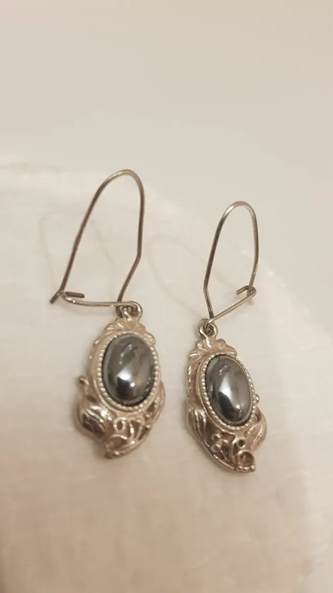 silver earrings - Image 1