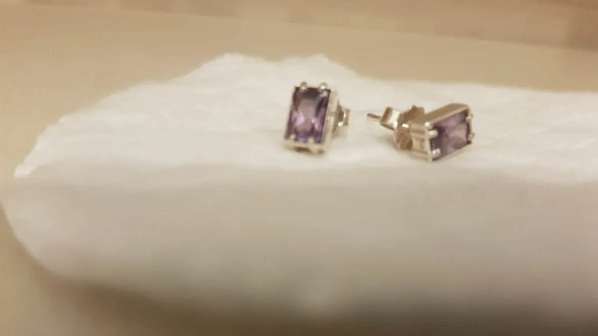 silver earrings - Image 3