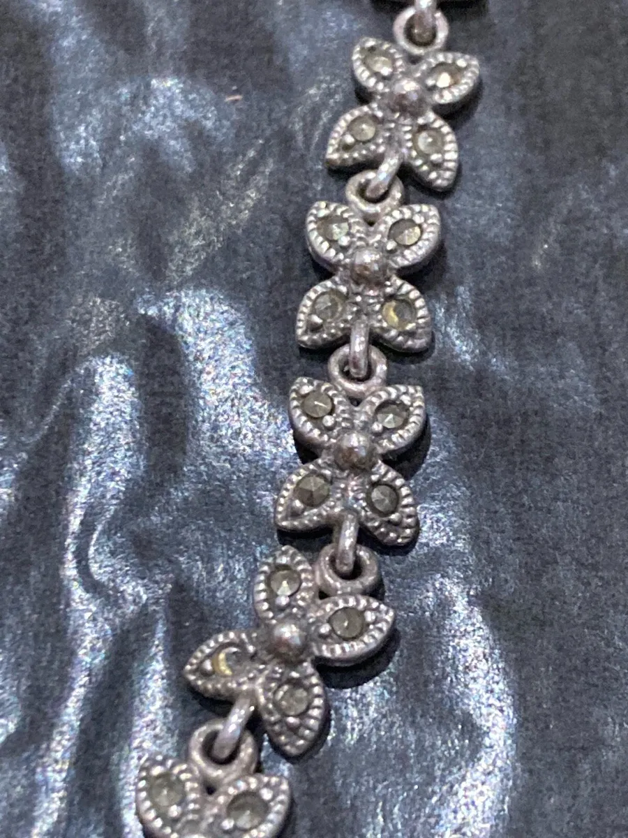 Sterling Silver & marcasite bracelet - Image 2