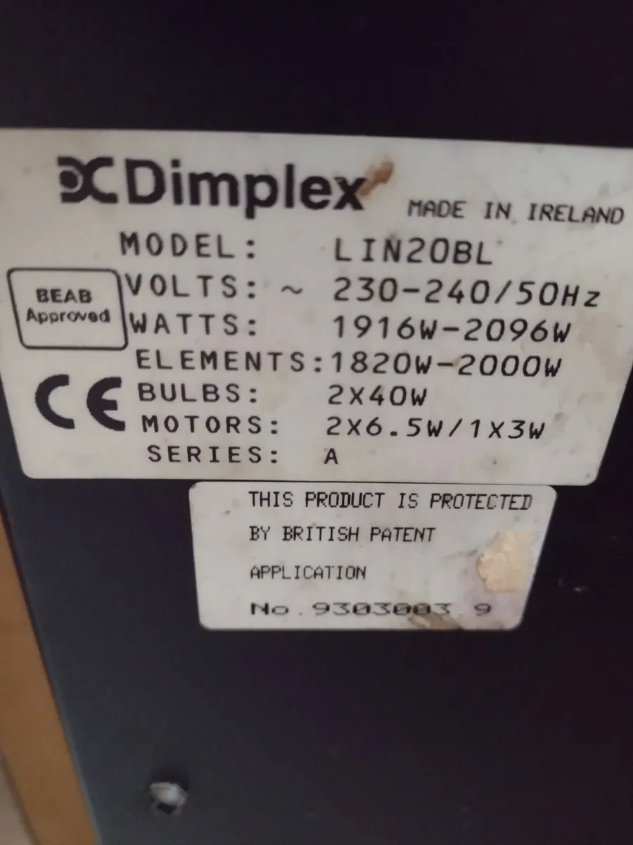 Working Dimplex electric insert heater - Image 3