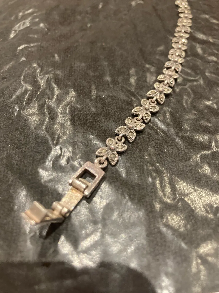 Sterling Silver & marcasite bracelet - Image 3
