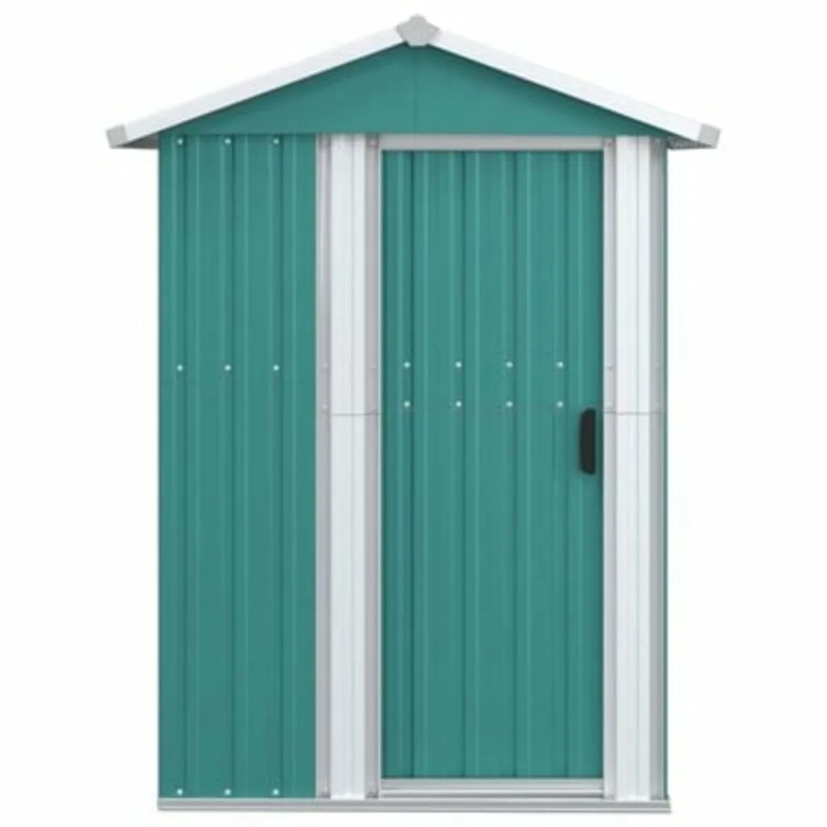 Garden Shed Green 126x97.5x177 cm Galvanised Steel - Image 2