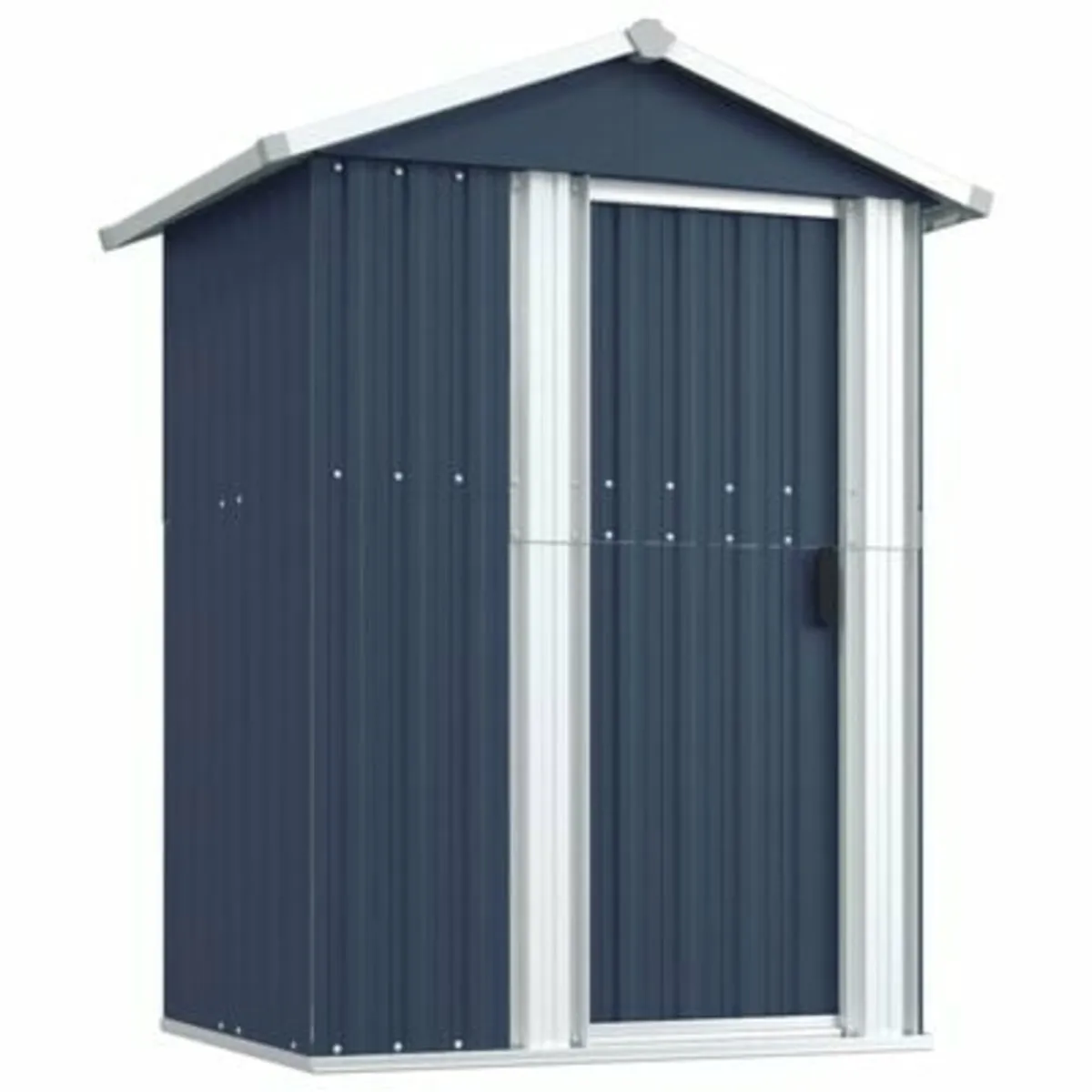 Garden Shed Anthracite 126x97.5x177 cm Galvanised - Image 2