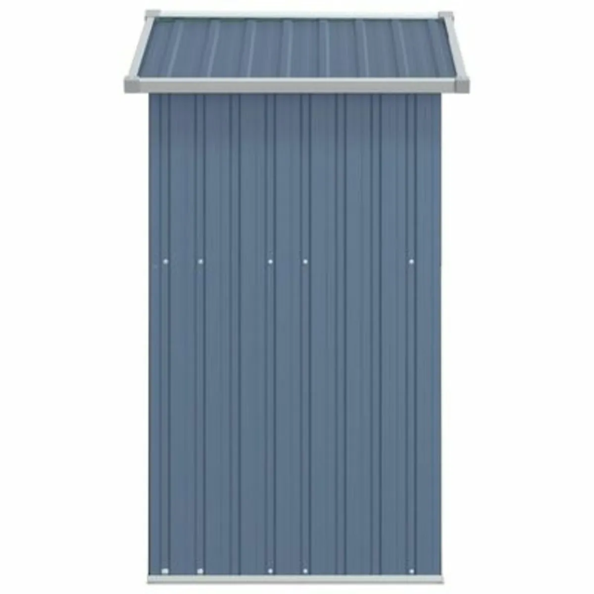 Garden Shed Grey 126x97.5x177 cm Galvanised Steel - Image 3