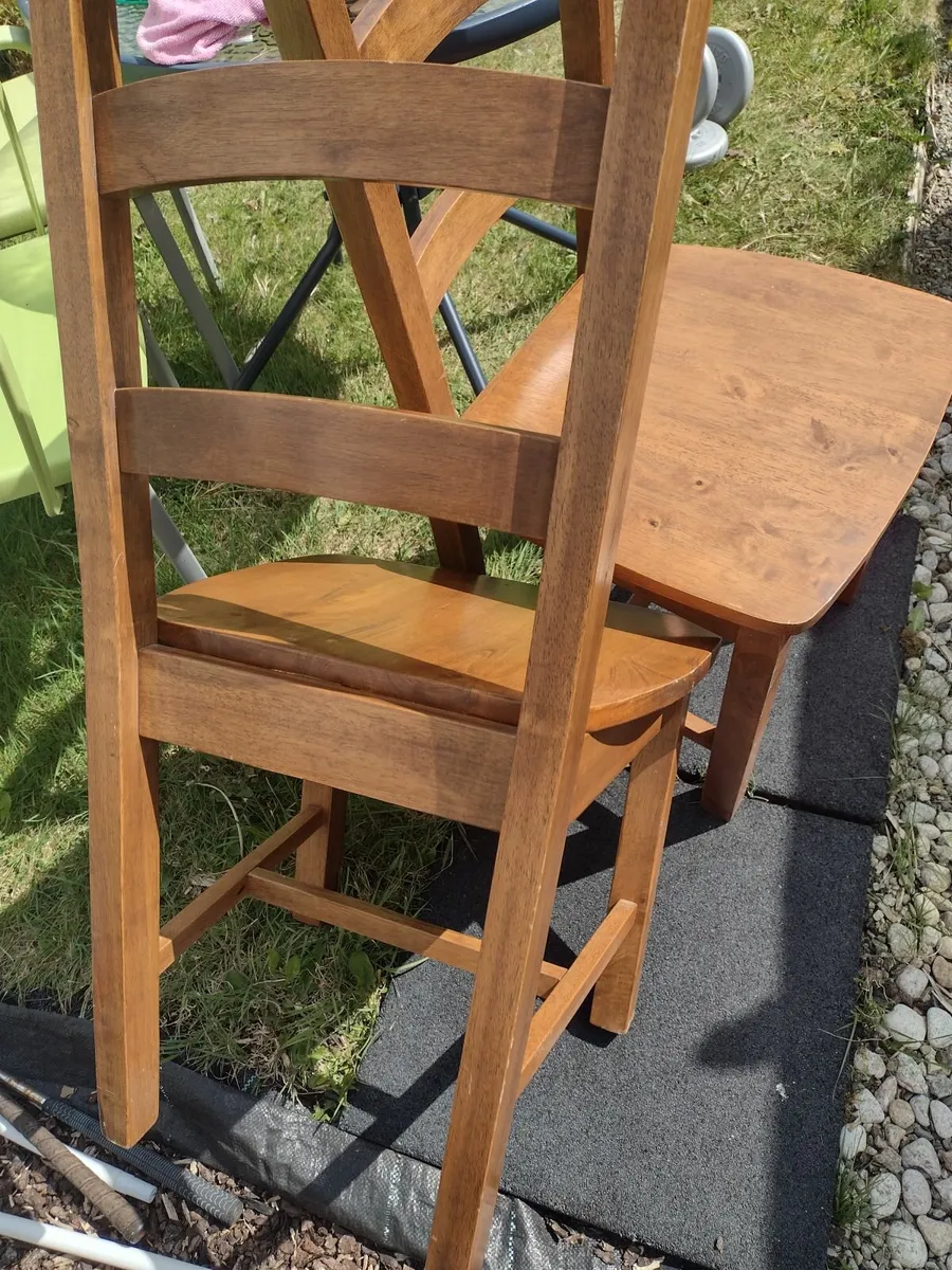 Heavy Oak dining chair or bedroom chair - Image 4