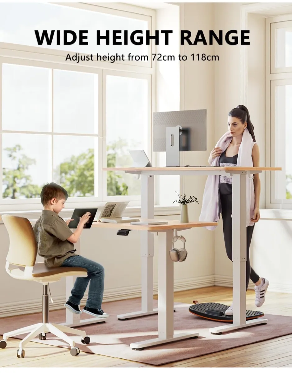 100 x 60cm Electric Height Adjustable Standing Des - Image 3