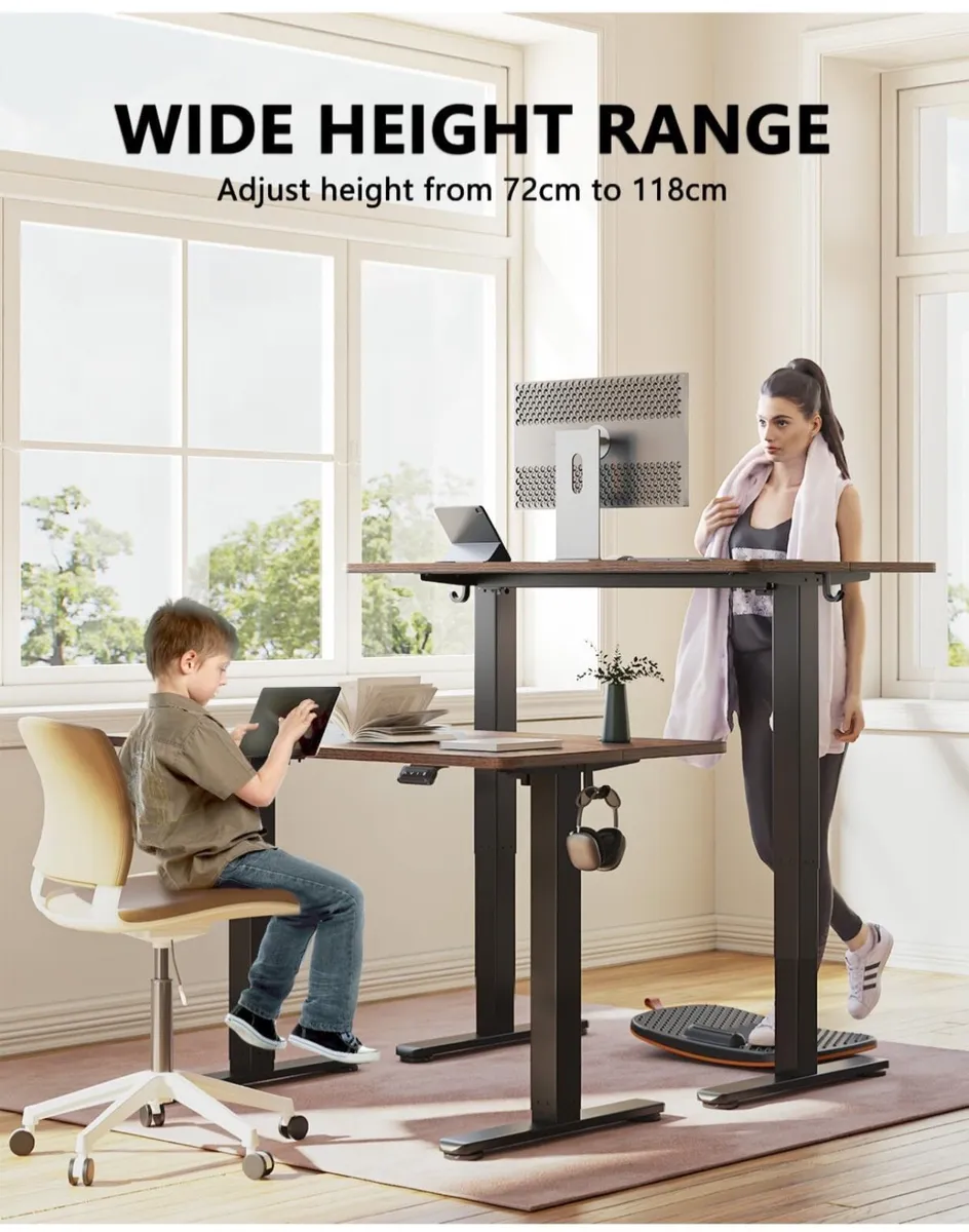 100 x 60cm Electric Height Adjustable Standing Des - Image 4