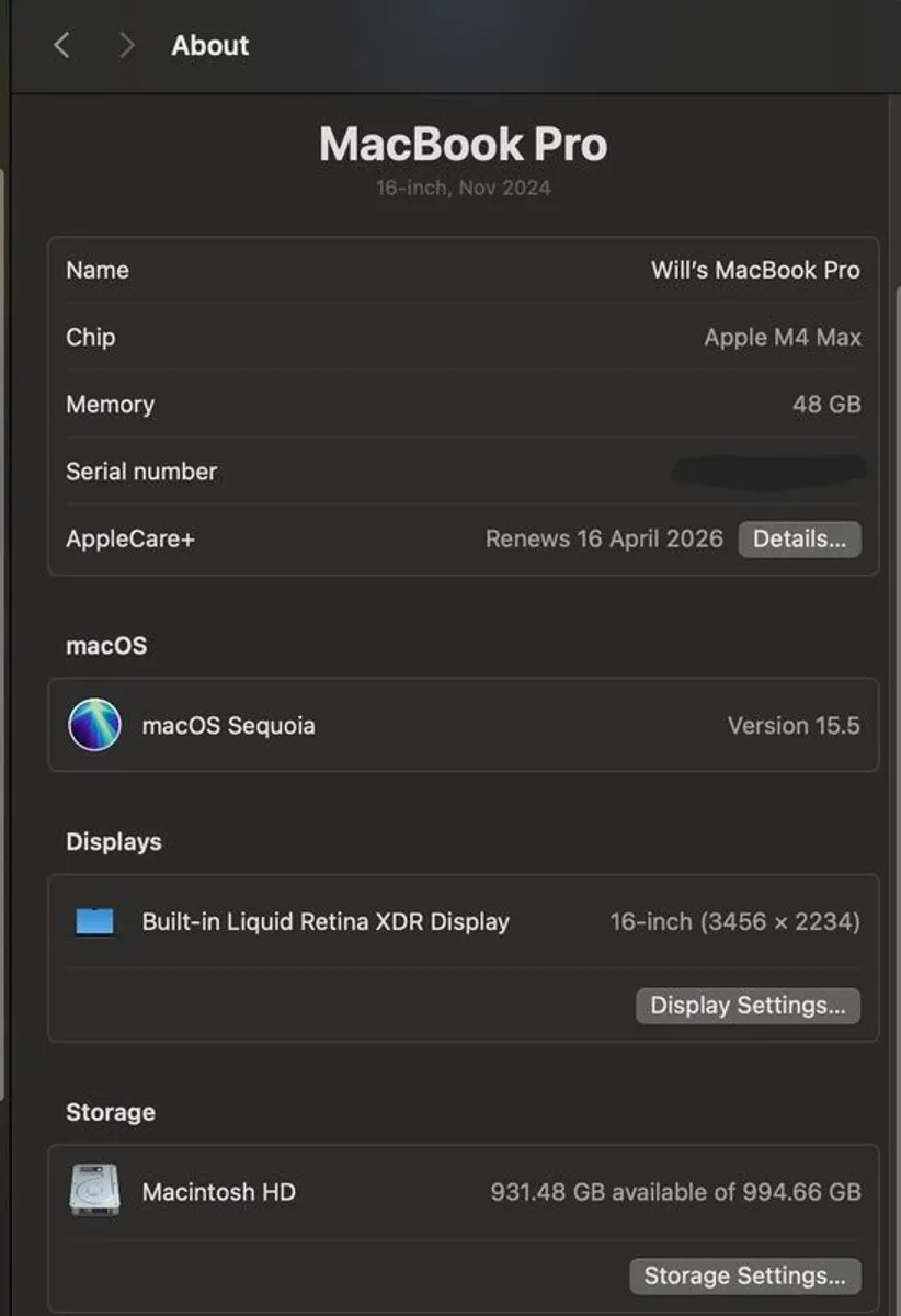 Apple MacBook Pro M4 Max. 16" Top Spec. - Image 3