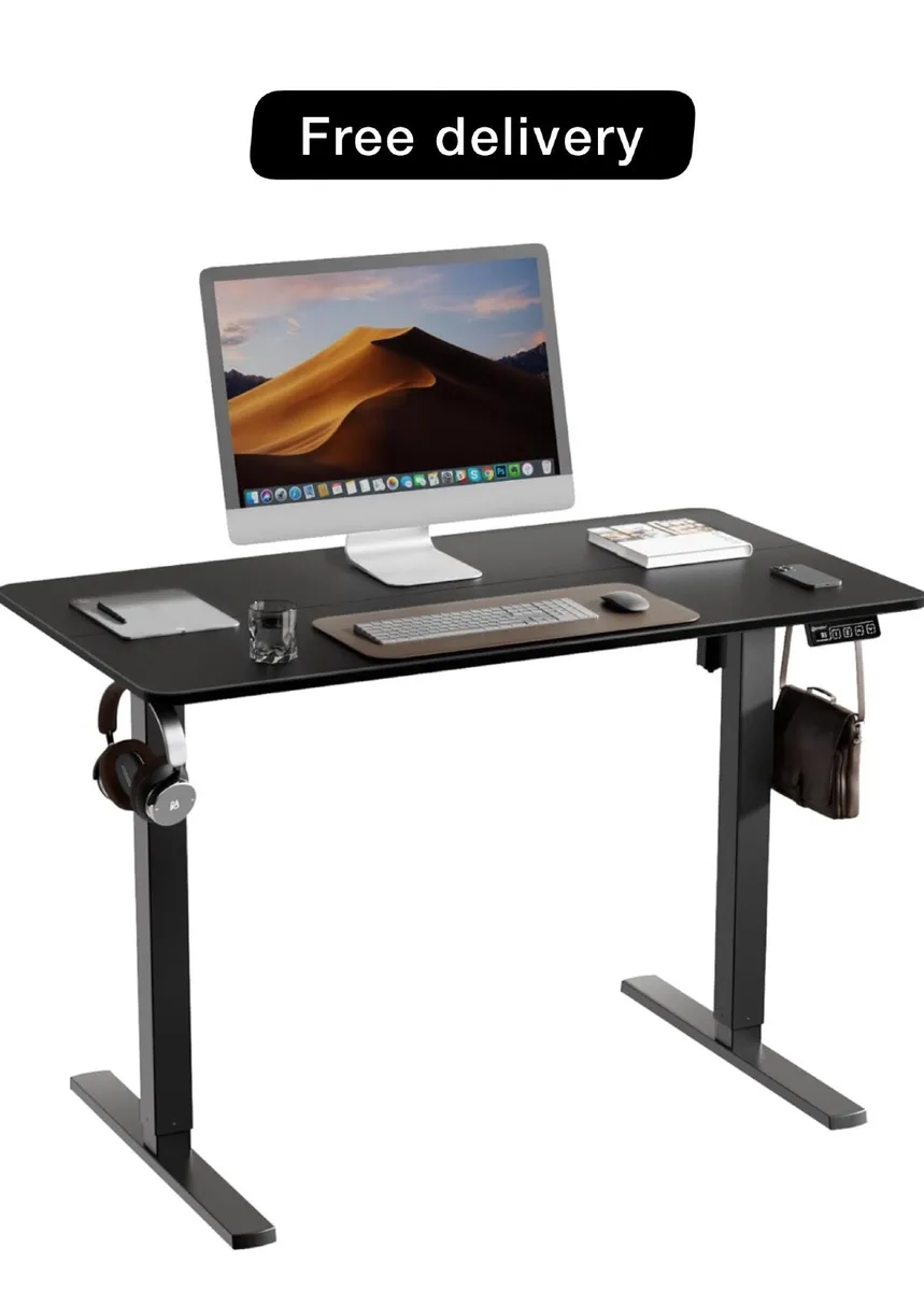Electric Standing Desk 110x60cm black - Image 1