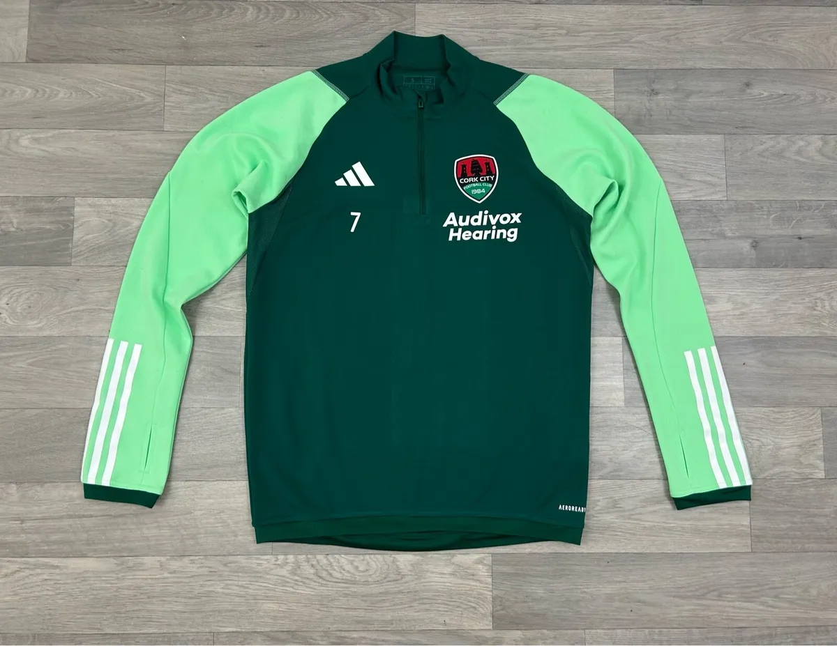 Adidas Cork City Player Issue Half Zip Jumper - Image 1