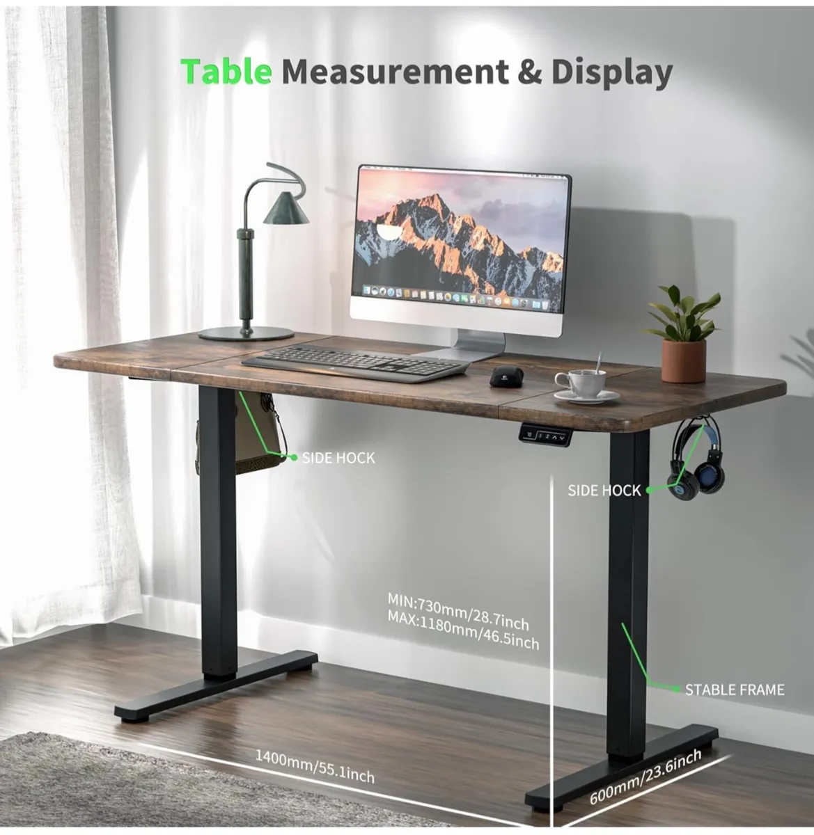 Electric Standing Desk 140x60cm - Image 4