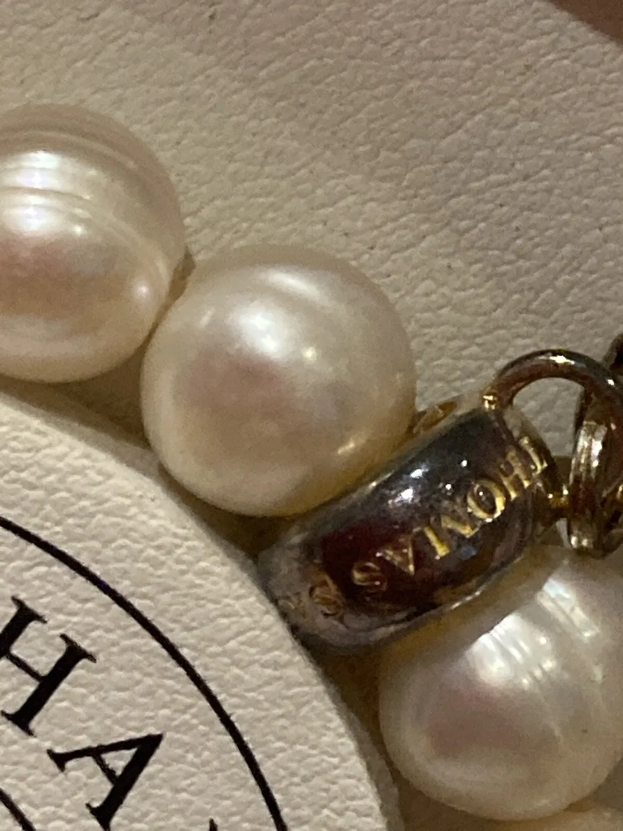 Thomas Sabo pearl & silver charm bracelet - Image 3