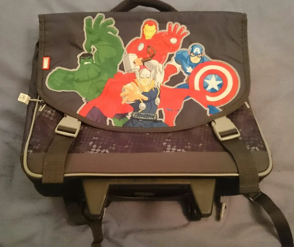 Marvels Superheroes kids school backpack on wheels - Image 1