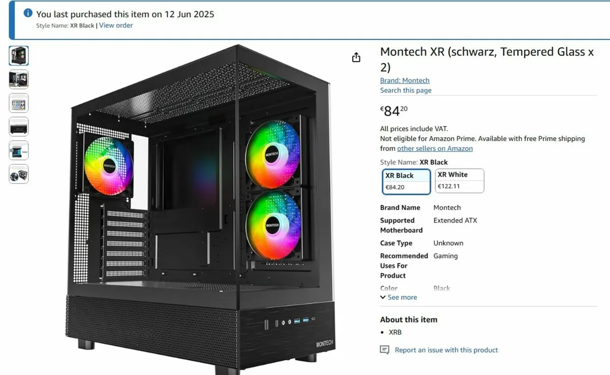 Montech XR (schwarz, Tempered Glass x 2) - Image 2
