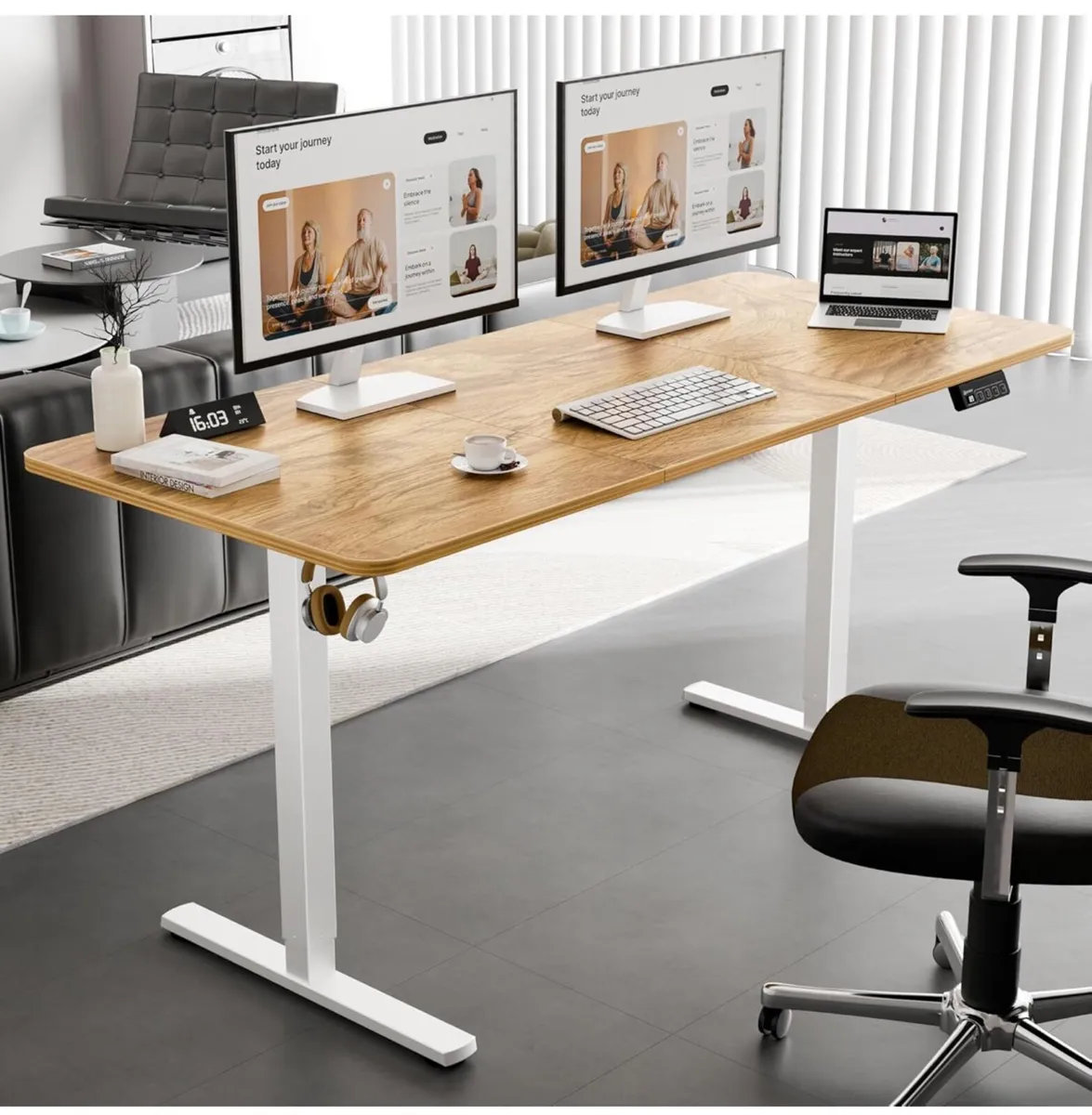 Standing Desk 160x70cm, Height Adjustable - Image 1