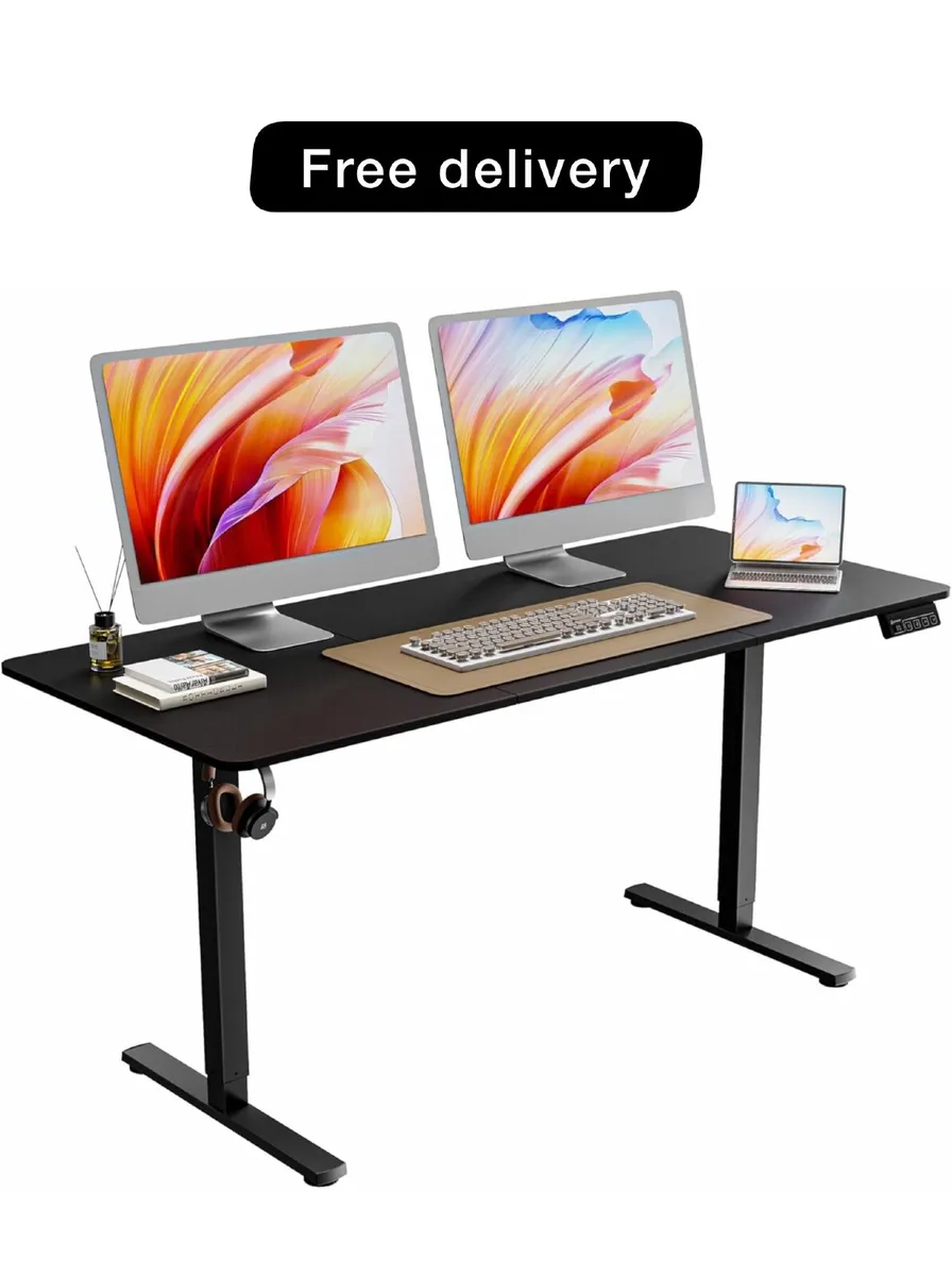 Electric Standing Desk 160x70cm, Height Adjustable - Image 1