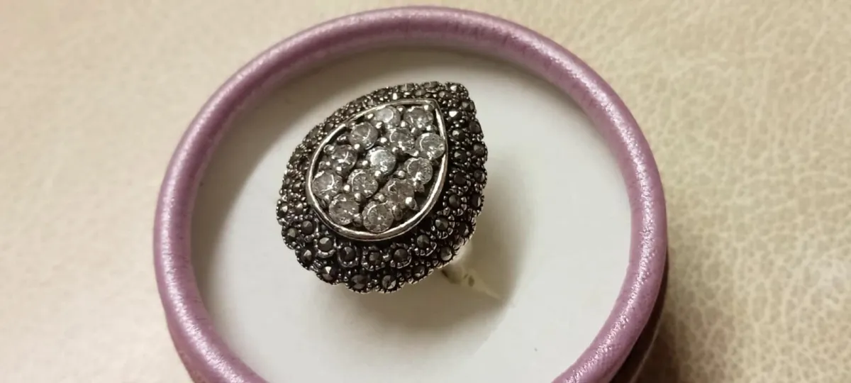 Stunning huge vintage ring size M - Image 2