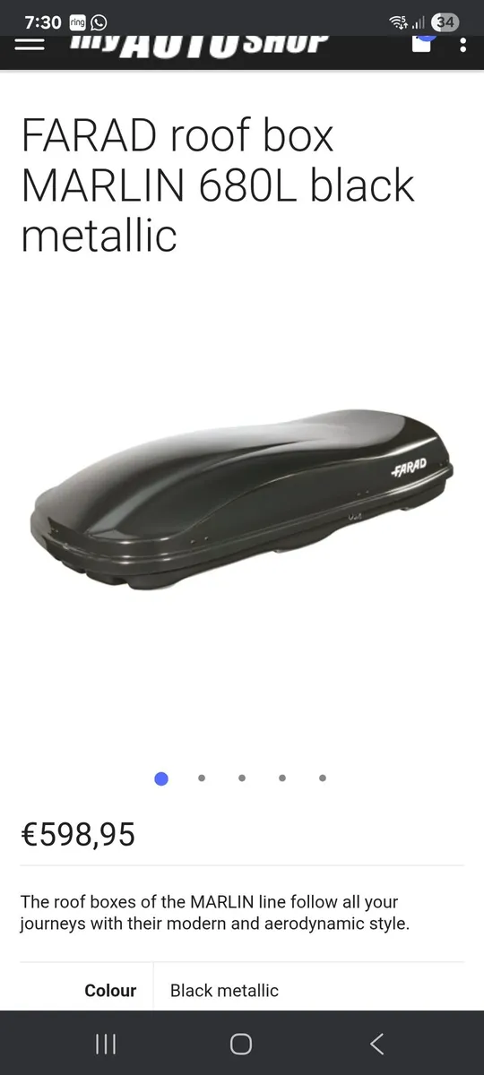 FARAD Roofbox and thule bike rack - Image 3