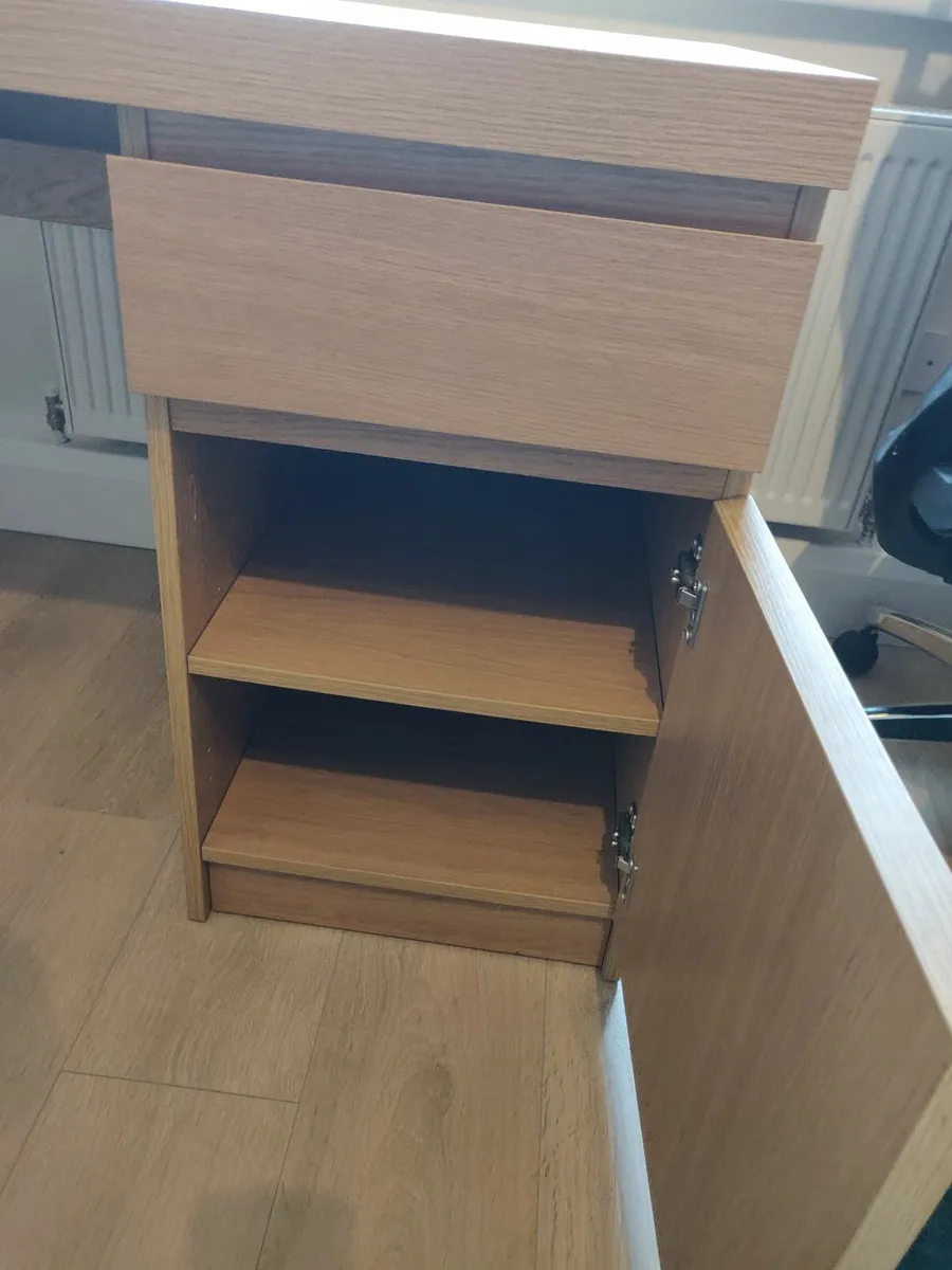 Wooden desk - oak effect - Image 2