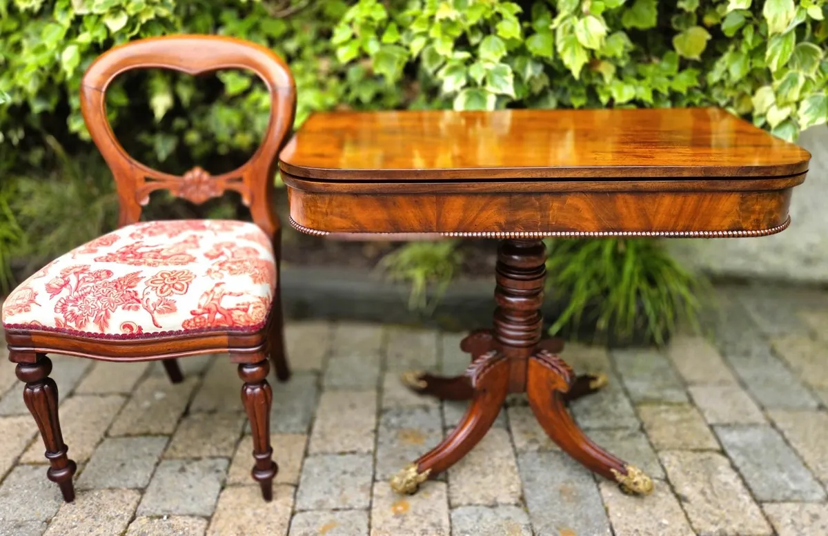 Georgian Mahogany Tea Table- Circa 1830 - Image 1