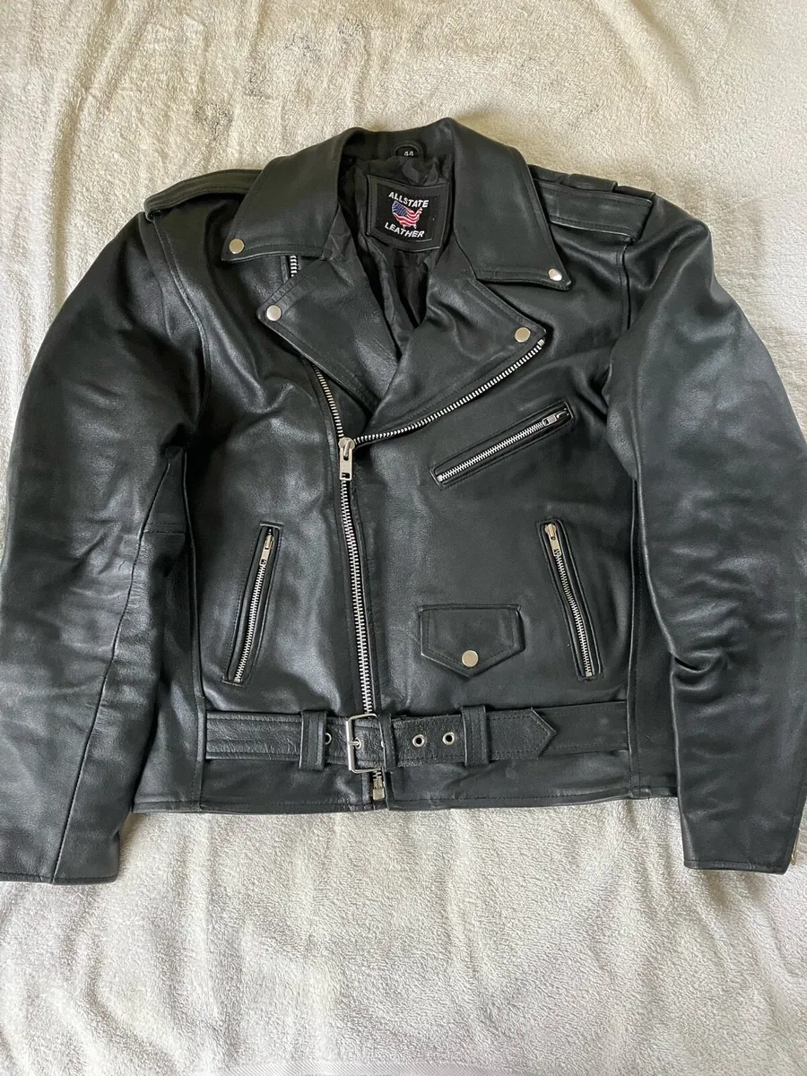 Men’s Leather Biker Jacket - Image 1