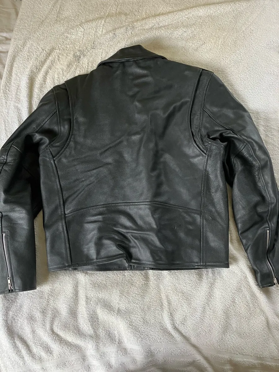 Men’s Leather Biker Jacket - Image 3