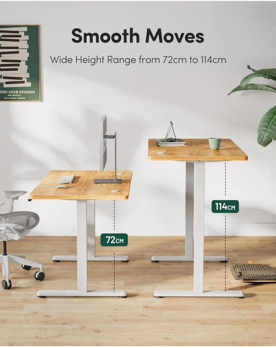 Electric Height Adjustable Standing Desk, 60x152cm - Image 4