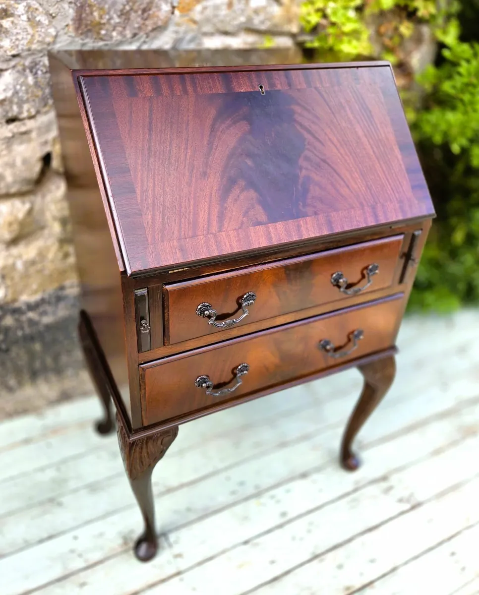 Compact Mahogany Bureau Desk - Image 1
