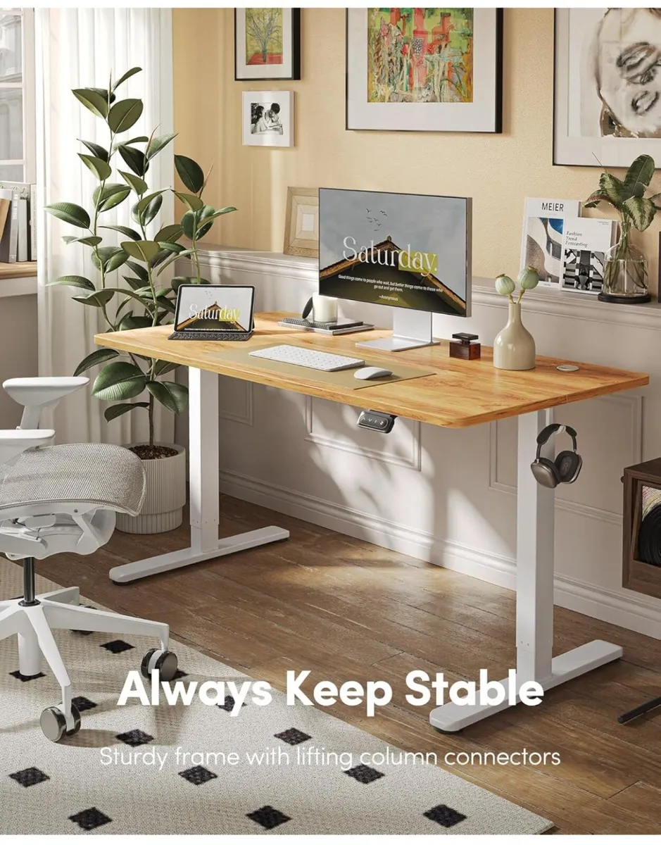 Electric Height Adjustable Standing Desk, 60x152cm - Image 4