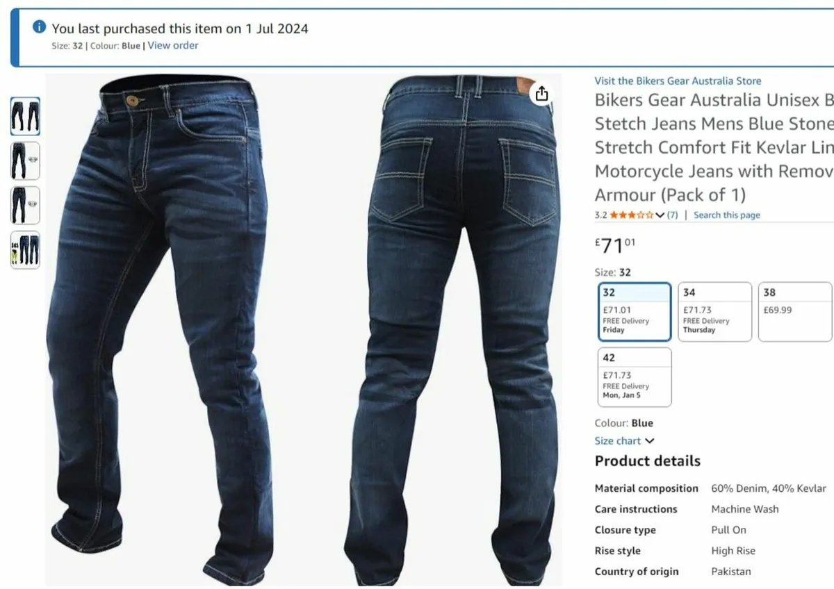 Motorbike Bikers Jeans - Image 1