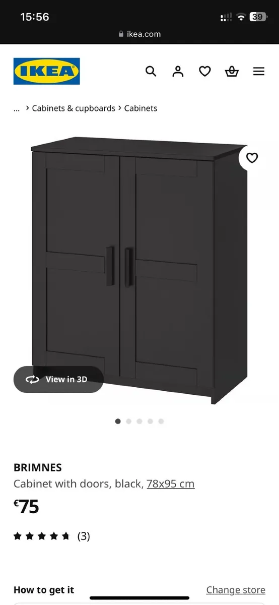 Cabinet with doors IKEA BRIMNES - Image 2